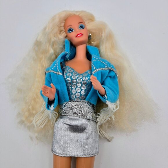 Vintage 1993 Western Stampin’ Barbie Doll Original Outfit Blue 10293 Mattel Read - Picture 16 of 16